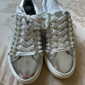 Tory Burch silver sneaker nwot